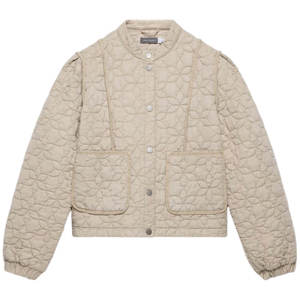 Mint Velvet Beige Washed Quilted Jacket